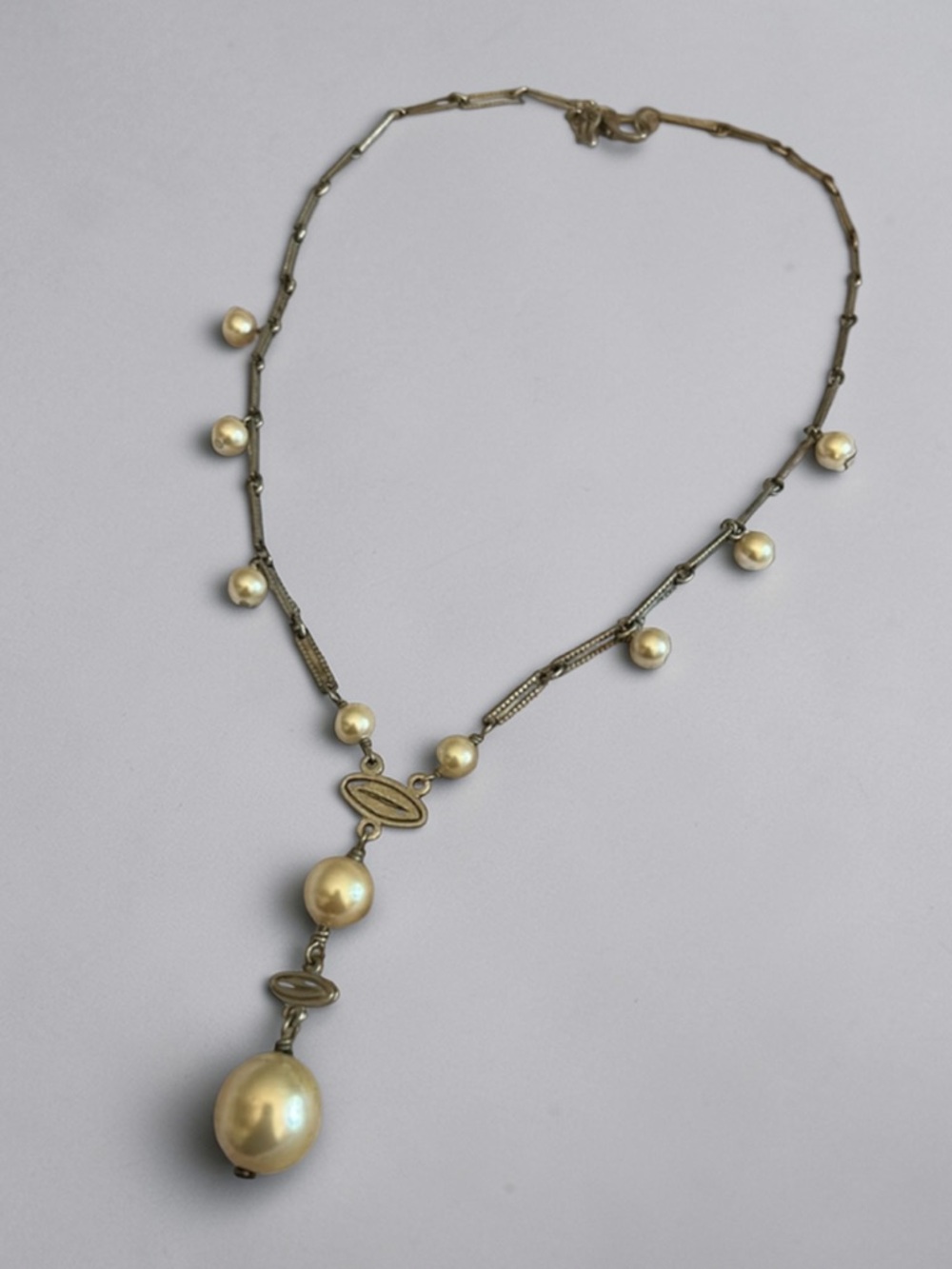 Vintage STUNNING Signed Shane Boyner Art Deco Pearl Necklace